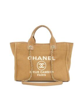 Chanel Deauville Handbag Brown